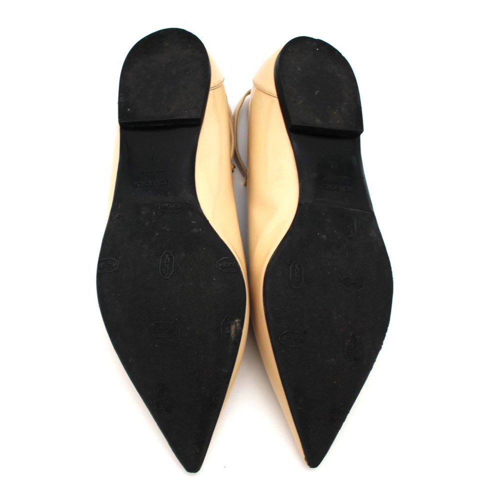 Tom Ford Padlock Patent Leather Gold Lock/Key Ankle Strap Ballet Flats Shoes 41 - Picture 7 of 7